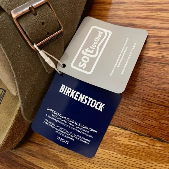 Birkenstock Boston Clogs Suede Leather Soft Footbed Taupe - Picture 6 of 7